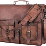 KPL 18 INCH Leather Briefcase Laptop Messenger bag best computer satchel Handmade Bags for men and women